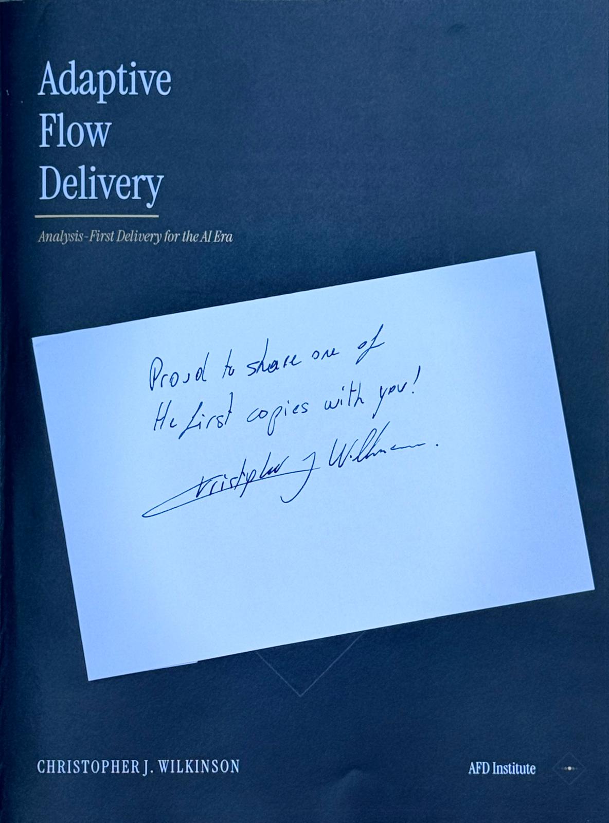 Trots op een primeur: wij ontvingen één van de eerste exemplaren van Adaptive Flow Delivery